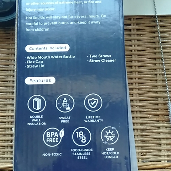 Stainless steel water bottle cold for 48 hours or hot for 24 hours 40 oz - Picture 9 of 13